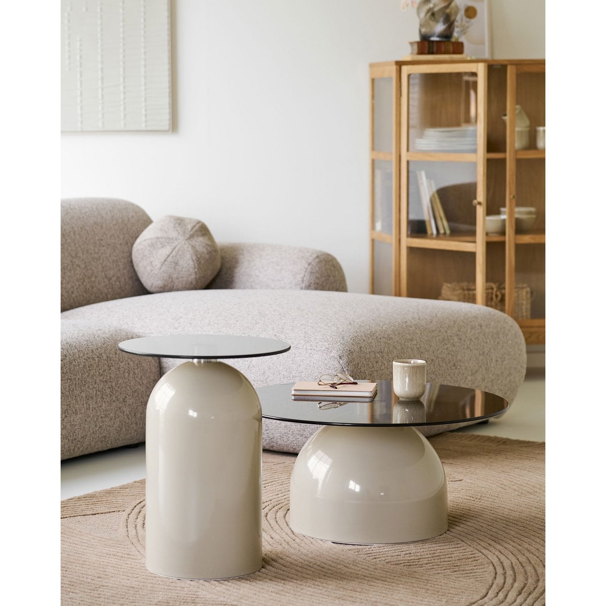 Ravello Table d'appoint en gris et beige