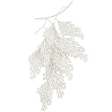 Décoration murale Feuille Branches en métal blanc, design moderne et élégant