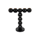 Bougeoir Bulles Hautes en verre noir, design moderne
