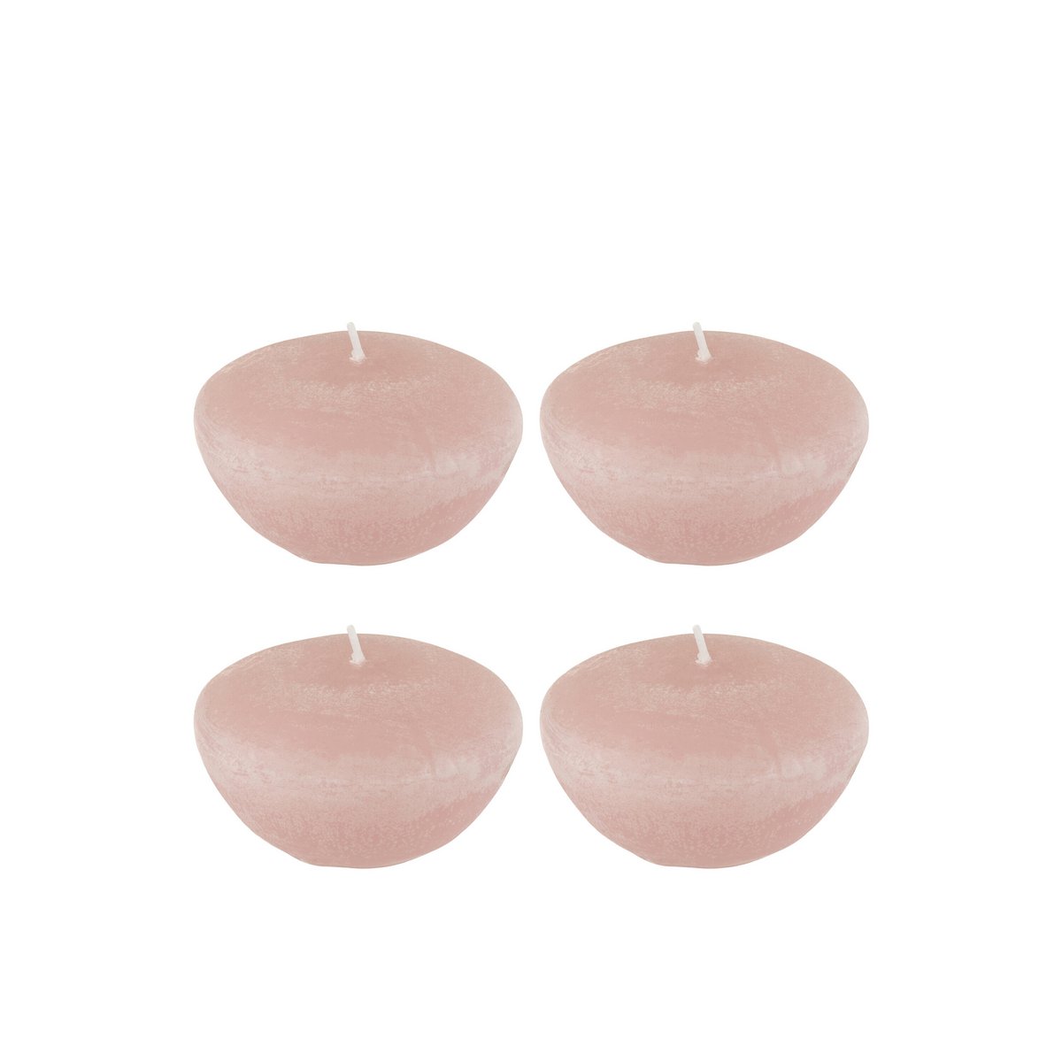 Bougie flottante J-Line rose, élégante et raffinée sur fond neutre.