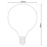 Lampe à LED Set "Dilly" de 3 avec version E27, 4 watt Ø 9,5 cm, en métal et en verre, ambre