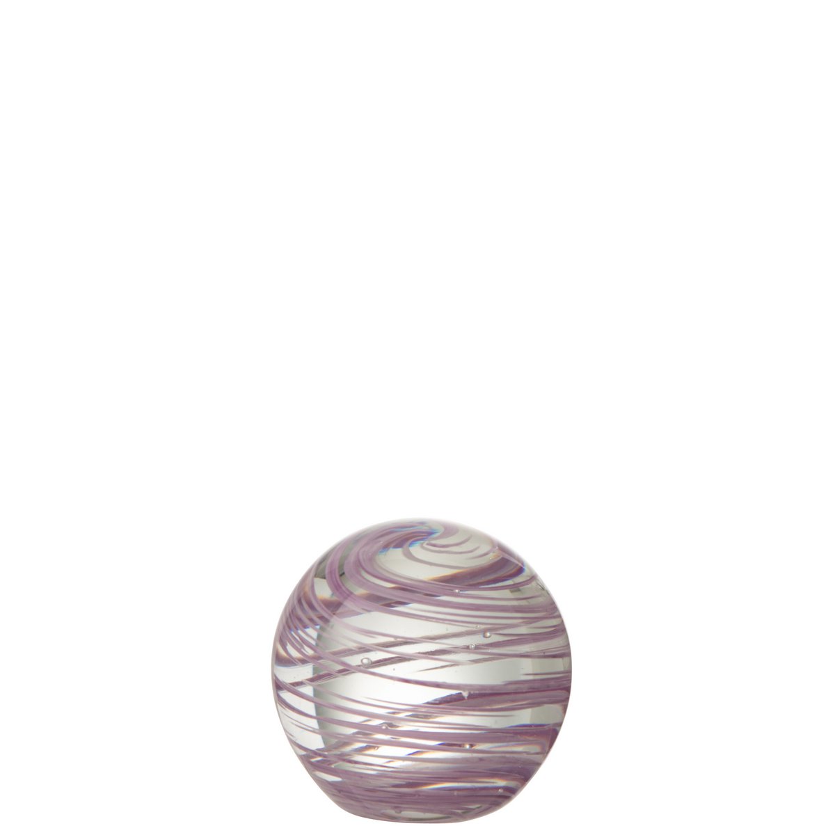 Presse-papier J-Line Whirlpool en verre violet avec design moderne et élégant