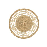 Set de table rond en jonc de mer naturel J-Line, vue de dessus