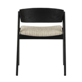 EDO en bois fauteuil noir (ensemble de 2)