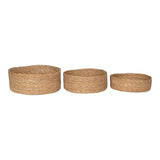Batam Basket - Ensemble de trois paniers en jonc de mer naturel