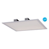 Panneau d'assemblage LED "Sorriso", lampe de montage en métal et en plastique en blanc avec des LED fermement construites, 45x45 cm pour les intérieurs