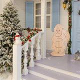 LED WOOD DECOLUM "Santa" Grandes décorations de Noël en bois dans la nature, avec des LED fermement construites, pour la zone extérieure - Classique - Décoration - Bois - Nature - Aucune information - Décoration de Noël à l'extérieur