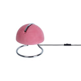 Lampe de table "Burano" rose, env. 25 cm de haut, Ø 23,5 cm, en métal et verre rose color chromé, E27.