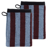 Lot de 2 gants de toilette Charly Myrtille 15 x 21