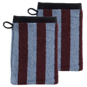 Lot de 2 gants de toilette Charly Myrtille 15 x 21