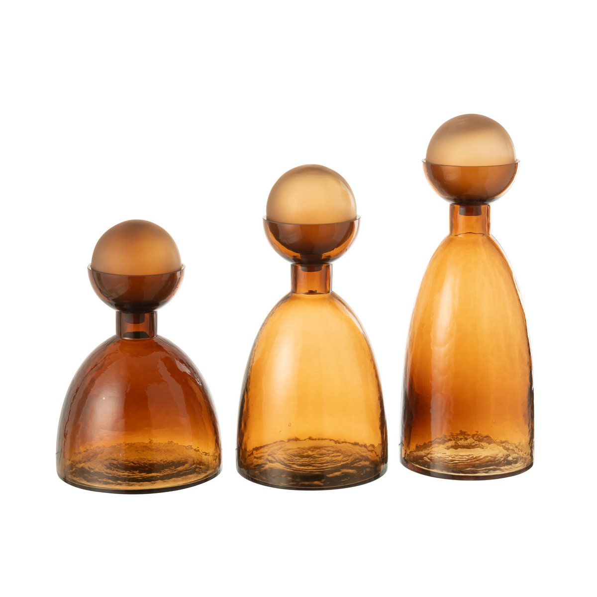 Vase en verre marron Yoko, mise en scène élégante