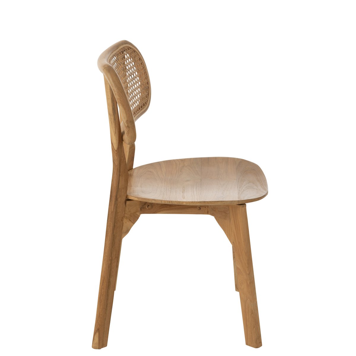 Détail du bois de teck naturel de la chaise J-Line Peanut