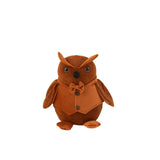 Deurstopper Uil Bouclé de J-Line en textile cognac, élégant et pratique