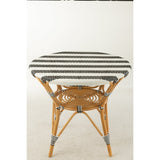 Table Live J-Line en rotin noir vue de face