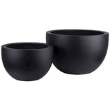 Cache-pot en polyester noir