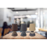 Lampe de table en céramique "Stoney", lampe de table en céramique en marron, avec douille E14, lampe de table pour salle à manger, salon, couloir ou bureau, ou comme lampe de chevet, 31 cm de haut
