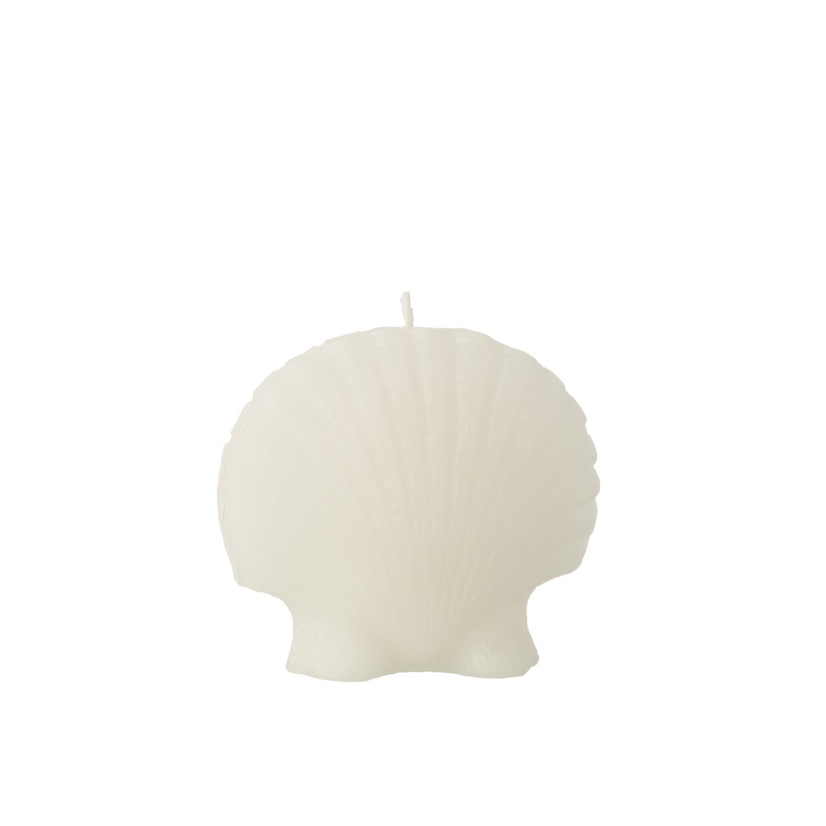 Bougie Coquille Cire Blanche Grande de J-Line, élégante et raffinée.