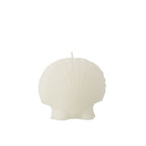 Bougie Coquille Cire Blanche Grande de J-Line, élégante et raffinée.