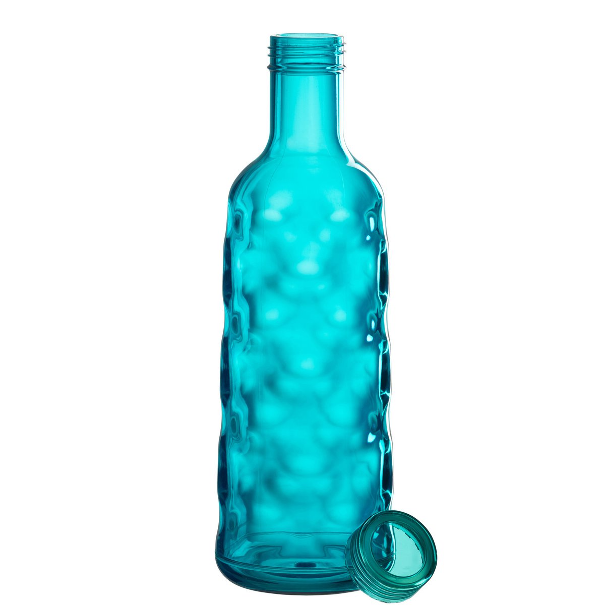 Bouteille J-Line martelée bleu dans son coffret cadeau