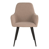 Détail du tissu bouclé beige de la chaise Harbo