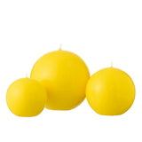 Bougie boule J-Line - cire fluo - jaune - 50 h