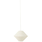 Lampe à suspension J-Line Ufo Raffia blanche - vue de face