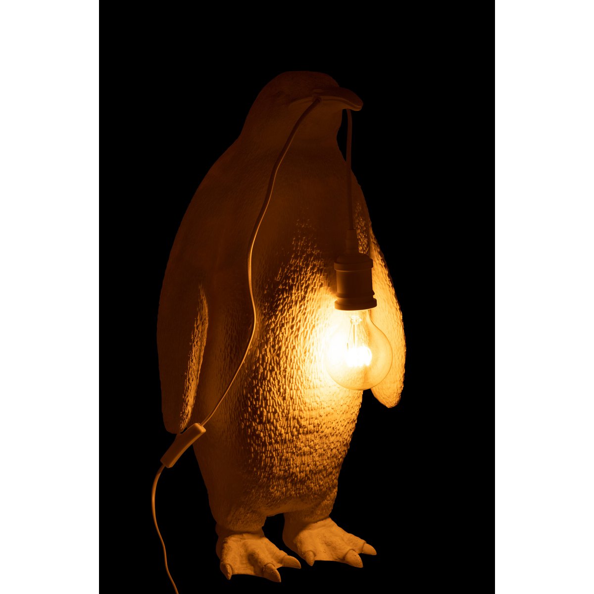 Détail de la lampe J-Line Penguin avec éclairage allumé