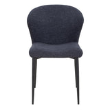 Vue latérale de la chaise anthracite scandinave