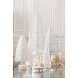 Décoration sapin de Noël Glitter J-Line - Blanc élégant avec effet scintillant