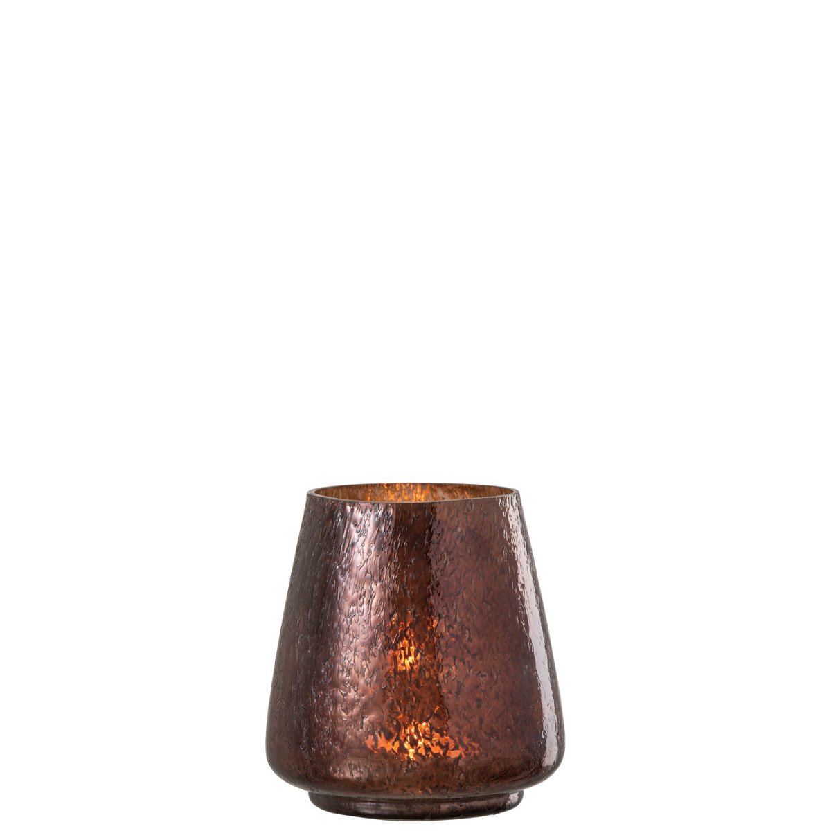 Lanterne J-Line Conique en verre marron, vue latérale