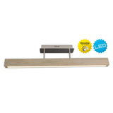 Plafond LED "droit", 97,5 cm de long, en métal, bois, acrylique et bois de cendre, pour les salons et le bureau