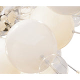 Pendant la lampe "Explosion" blanche en métal et en verre, versions G9, pour salle à manger, salon, couloir ou bureau, lampe suspendue Øca 65 cm