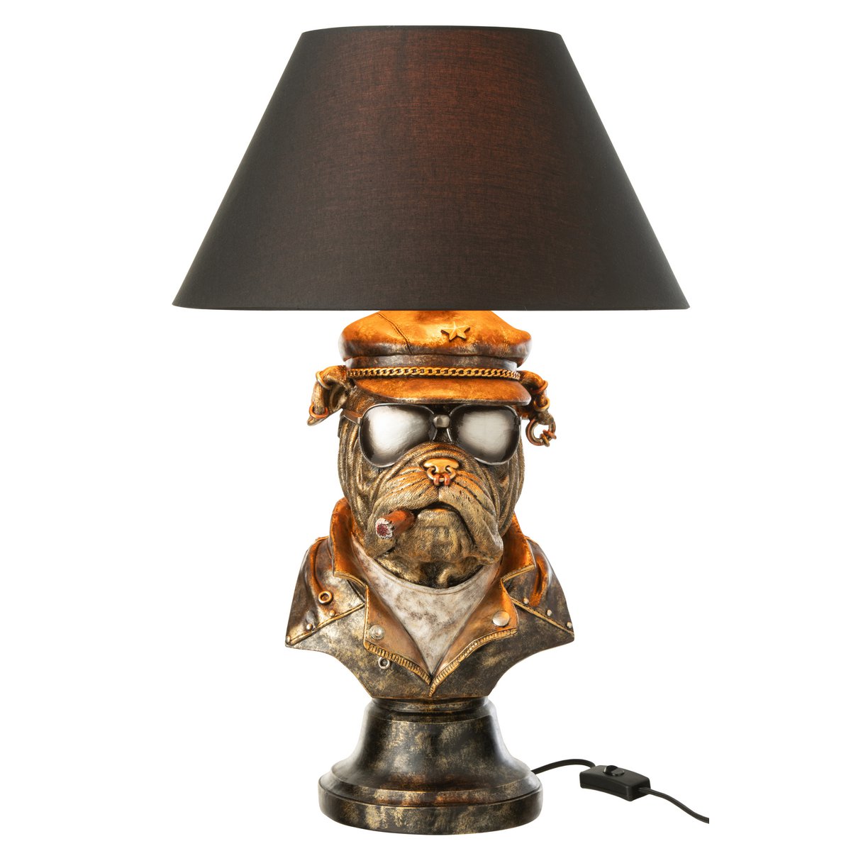 Lampe de table J-Line Owl en polyrésine marron - vue avant