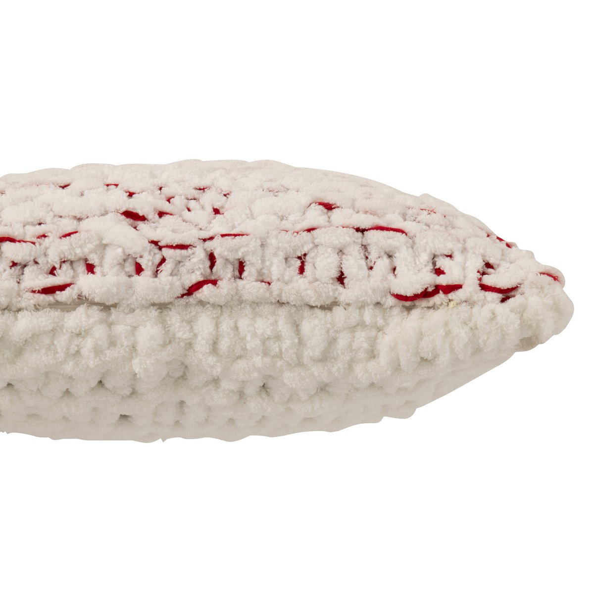 Détail du coussin J-Line montrant le tissu en coton de qualité
