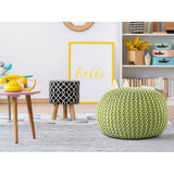Pouf Premium Ø45 cm Seat tabouret à tricot Pouf à l'intérieur de la terrasse Pool Garden Sustainable