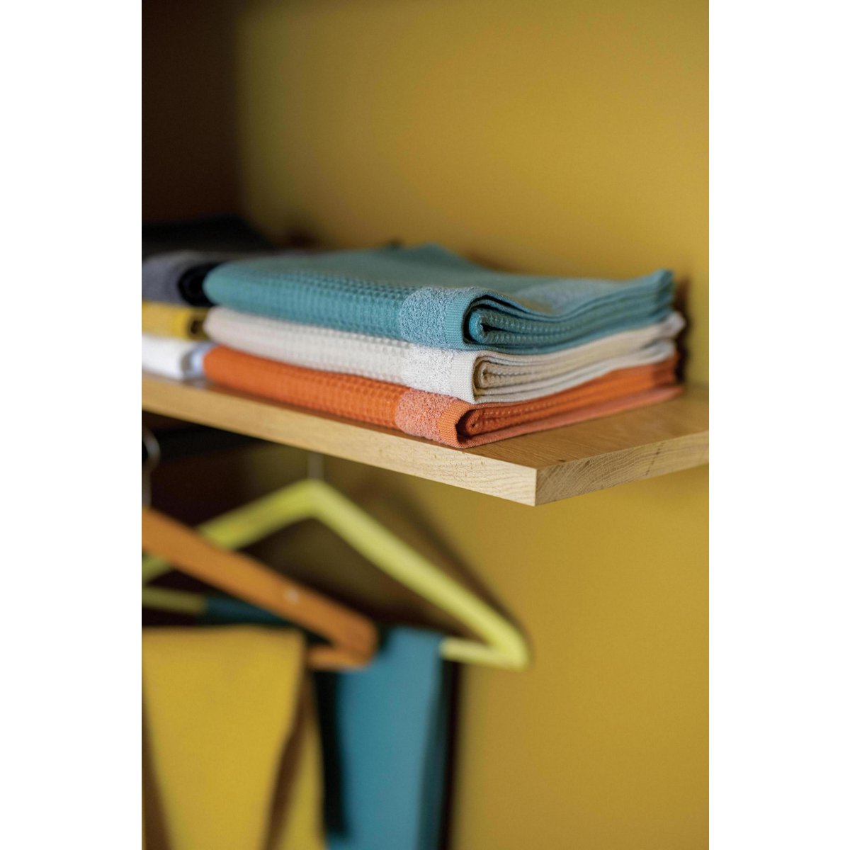 Drap de douche recyclé Abby Emeraude 70 x 130