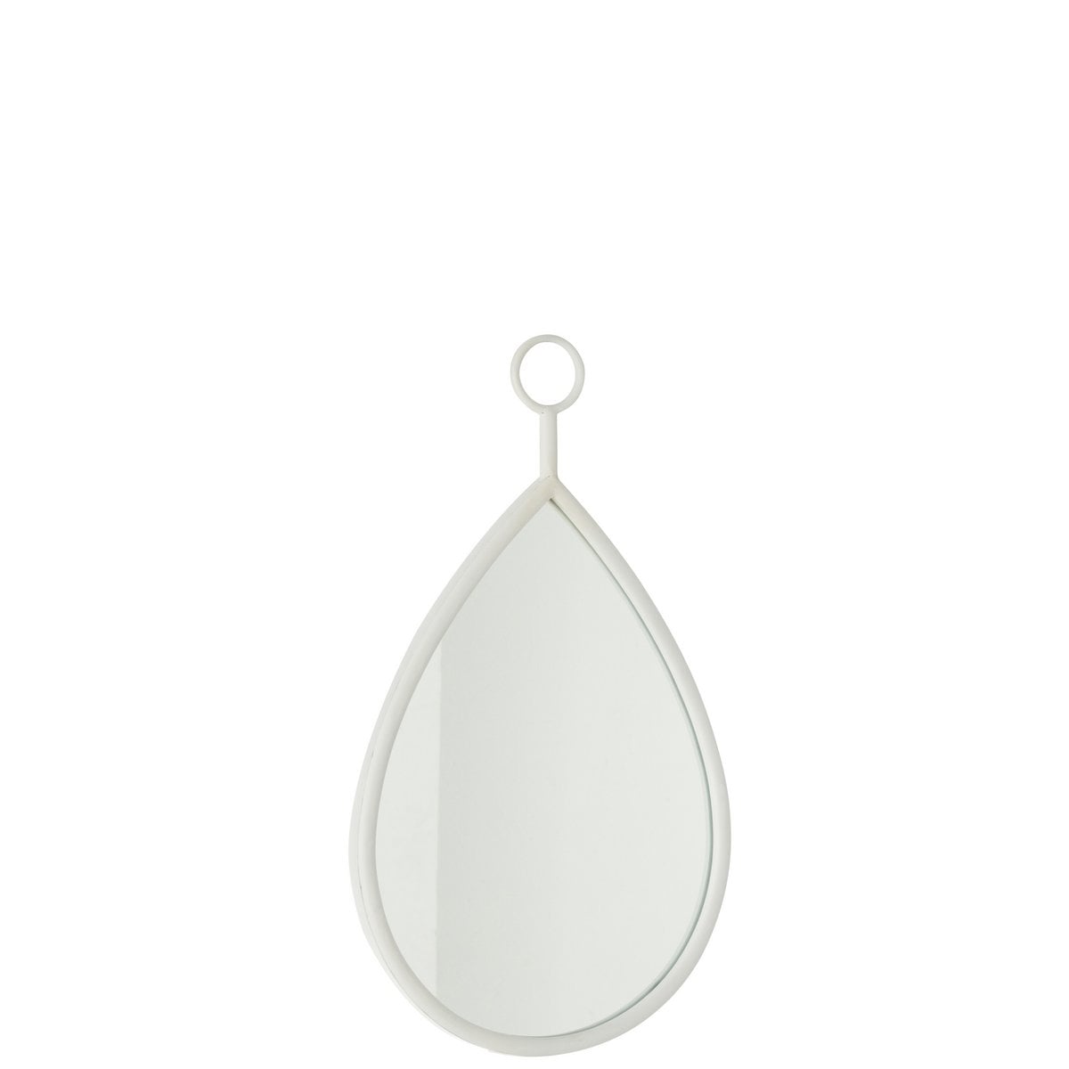 Détail du miroir J-Line Drop, mettant en valeur son design minimaliste.