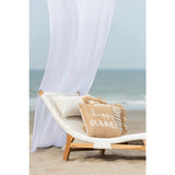 Coussin J-Line Rayures Franges Mendong sur un canapé élégant