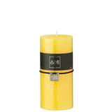 Bougie Cylindre Jaune Grand J-Line - Élégante et moderne, 15 cm