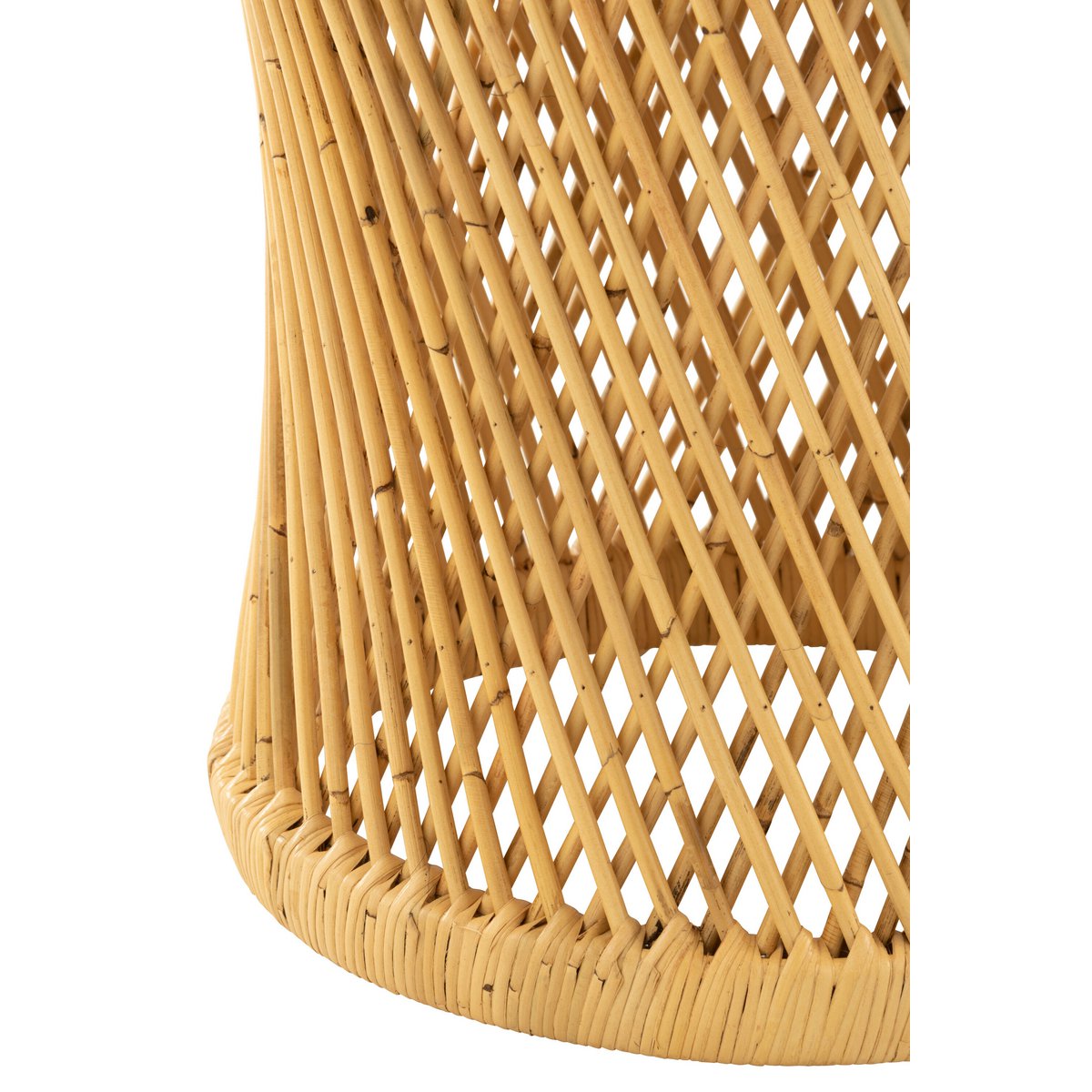 Table d'appoint J-Line en rotin naturel, vue de face