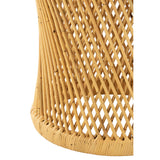 Table d'appoint J-Line en rotin naturel, vue de face