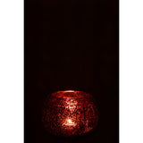 Photophore J-Line en verre rose - ambiance élégante