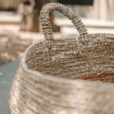 Panier de rangement | Panier à linge | Panier à plantes MAJALENGKA (naturel) en fibre de bananier et jonc de mer (3 tailles)