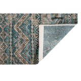 Tapis Eco - Zemmuri Bleu - Tapis marron et bleu