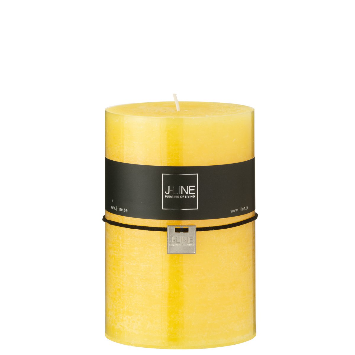 Bougie Cylindre Jaune Extra Large J-Line, design moderne et élégant
