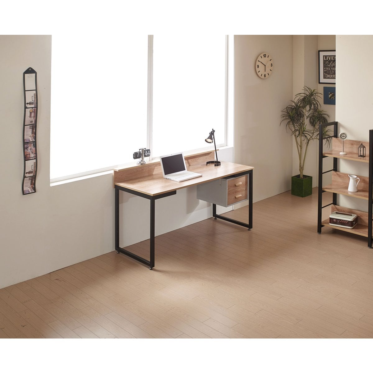 Plateau en bois MDF aspect acacia du bureau