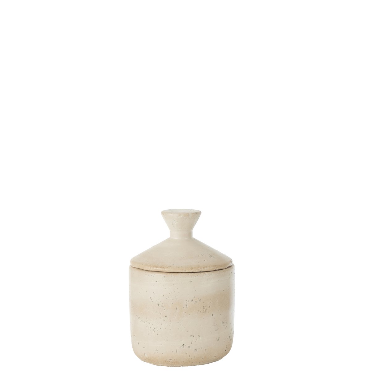 Marmite J-Line Décorative Olina en ciment beige, vue de face