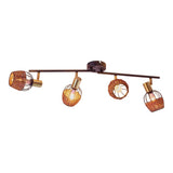 4 plafonds "Corbis", spot métallique en noir et or, avec prise E14, pour salle à manger, salon, couloir ou bureau, plafond à l'intérieur, 78 cm de long