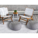 Pouf de jardin Ø55cm, design moderne et élégant, couleur moka