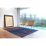 Tapis Eco - Sunset Blue - Tapis marron et bleu
